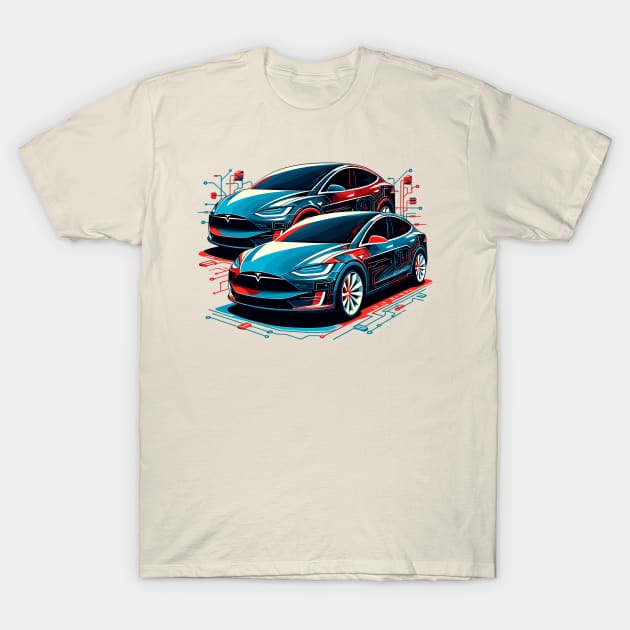 Tesla Model X T-Shirt by Vehicles-Art